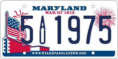 MD license plate 5AU1975