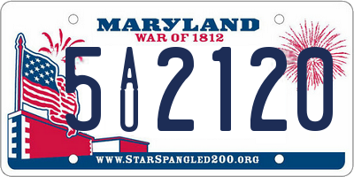 MD license plate 5AU2120