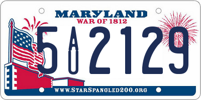 MD license plate 5AU2129