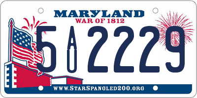 MD license plate 5AU2229