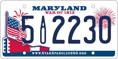 MD license plate 5AU2230