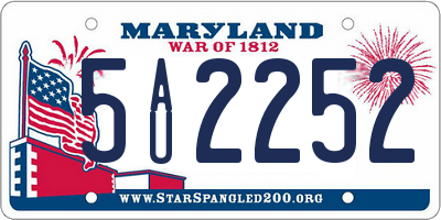 MD license plate 5AU2252