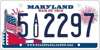 MD license plate 5AU2297