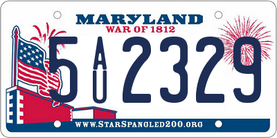 MD license plate 5AU2329