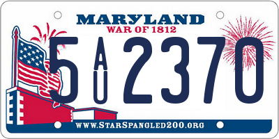 MD license plate 5AU2370