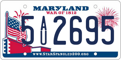 MD license plate 5AU2695
