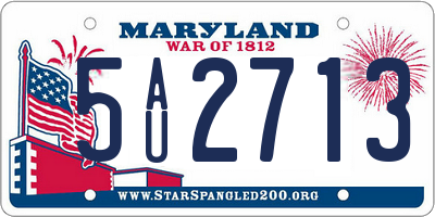 MD license plate 5AU2713