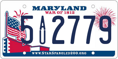MD license plate 5AU2779