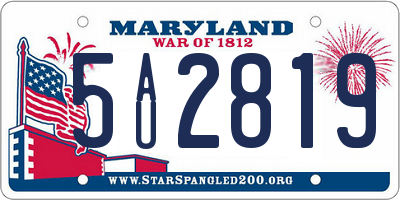 MD license plate 5AU2819