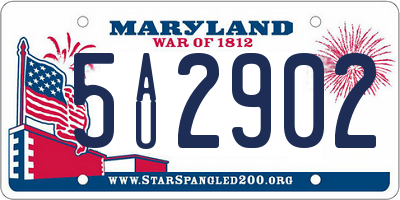 MD license plate 5AU2902
