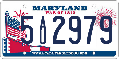 MD license plate 5AU2979