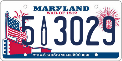 MD license plate 5AU3029