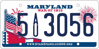 MD license plate 5AU3056