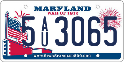 MD license plate 5AU3065