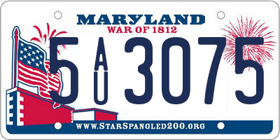 MD license plate 5AU3075
