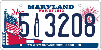 MD license plate 5AU3208