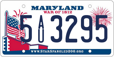 MD license plate 5AU3295