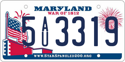 MD license plate 5AU3319