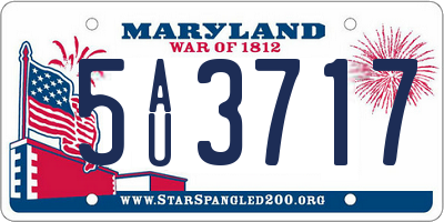 MD license plate 5AU3717