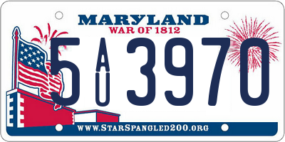 MD license plate 5AU3970