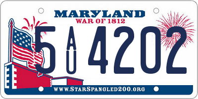MD license plate 5AU4202