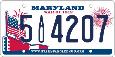 MD license plate 5AU4207