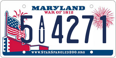 MD license plate 5AU4271