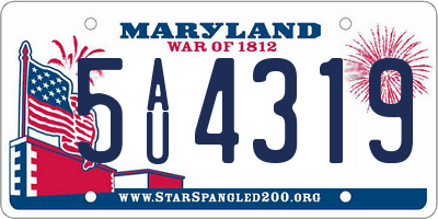 MD license plate 5AU4319