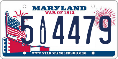 MD license plate 5AU4479
