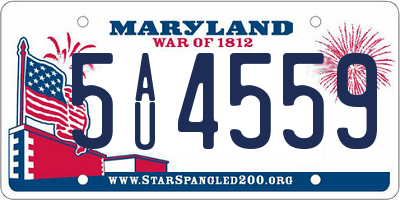 MD license plate 5AU4559