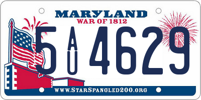 MD license plate 5AU4629