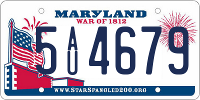 MD license plate 5AU4679