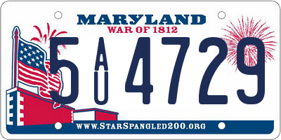MD license plate 5AU4729
