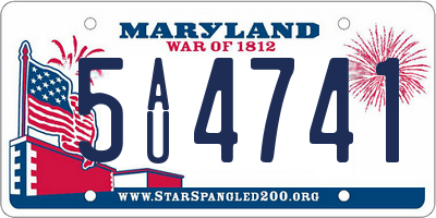 MD license plate 5AU4741