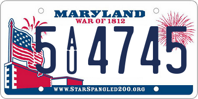 MD license plate 5AU4745