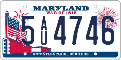 MD license plate 5AU4746