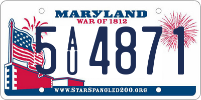 MD license plate 5AU4871