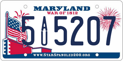 MD license plate 5AU5207