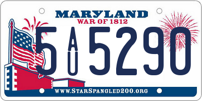 MD license plate 5AU5290