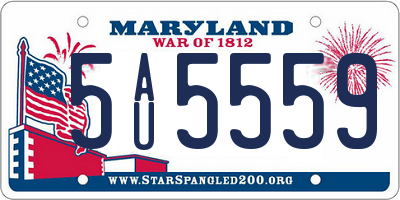 MD license plate 5AU5559