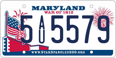 MD license plate 5AU5579