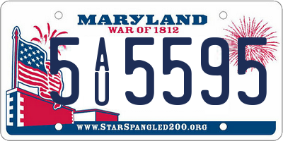 MD license plate 5AU5595