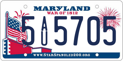 MD license plate 5AU5705