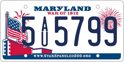 MD license plate 5AU5799