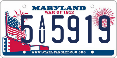 MD license plate 5AU5919