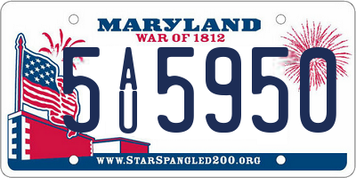 MD license plate 5AU5950