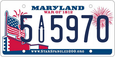 MD license plate 5AU5970