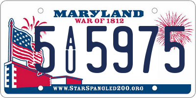 MD license plate 5AU5975
