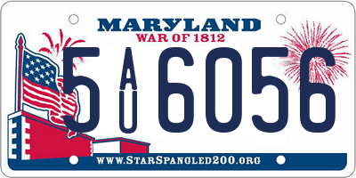 MD license plate 5AU6056