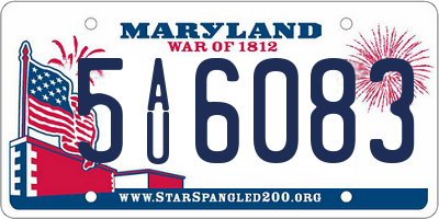 MD license plate 5AU6083